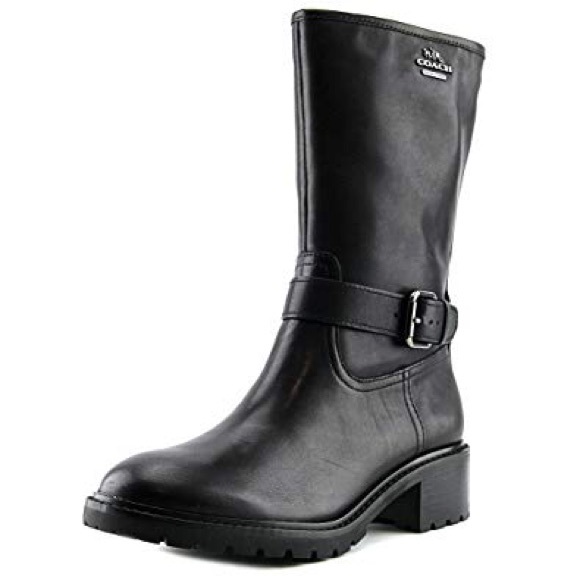 Coach Shoes - Coach Genie mid calf leather black boot size 8.5